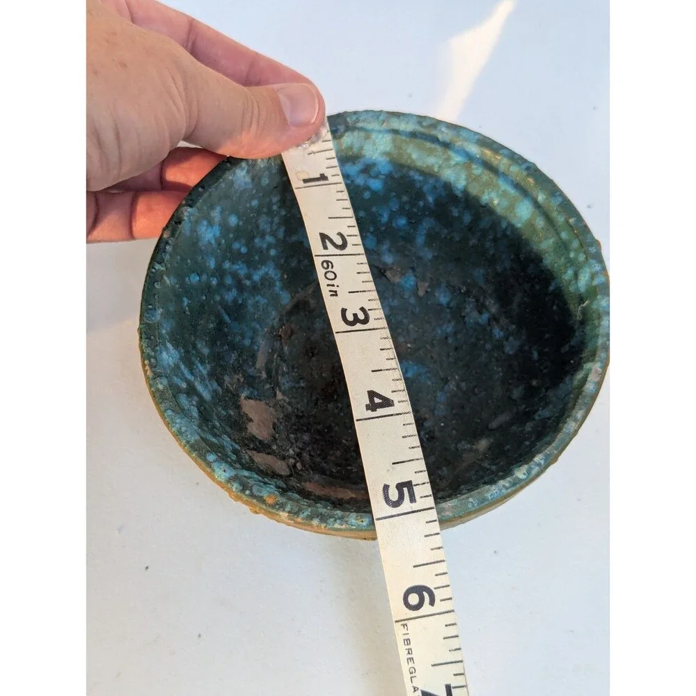 Vtg Italy Bitossi Aldo for Raymor Pottery  Bowl w/Lid MCM Lava Glaze